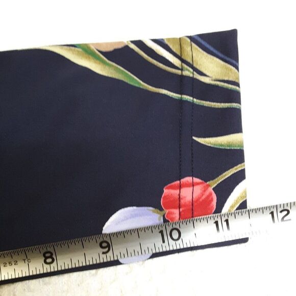 Graver Studio Women's Blouse Size M Flower Motif Blue Top - Picture 6 of 9